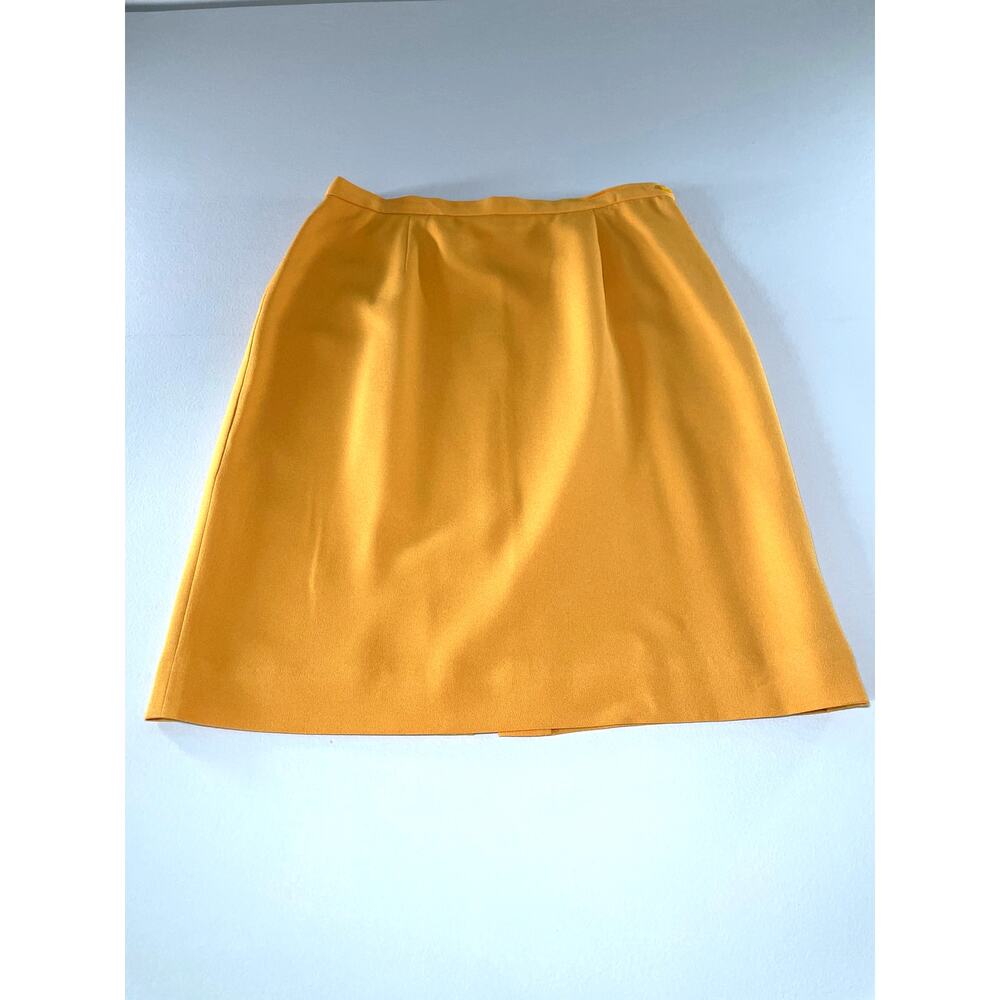 Vintage Jones New York Mustard Yellow High‑Waist Pencil Skirt Women’s Size 12